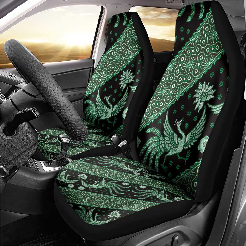Indonesia Batik Pattern Car Seat Cover Green Version