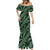 Indonesia Batik Pattern Mermaid Dress Green Version