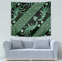 Indonesia Batik Pattern Tapestry Green Version