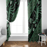 Indonesia Batik Pattern Window Curtain Green Version