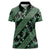 Indonesia Batik Pattern Women Polo Shirt Green Version