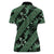 Indonesia Batik Pattern Women Polo Shirt Green Version