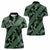 Indonesia Batik Pattern Women Polo Shirt Green Version