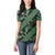 Indonesia Batik Pattern Women Polo Shirt Green Version