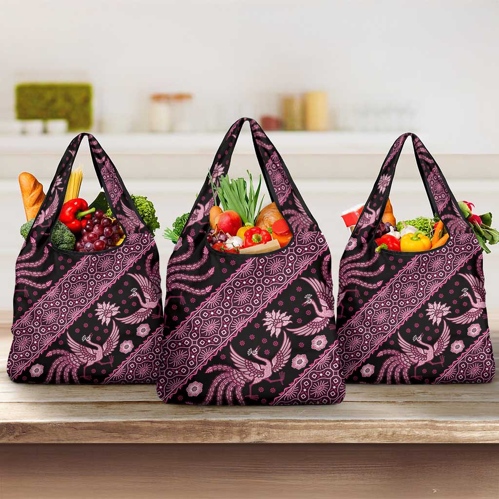 Indonesia Batik Pattern Grocery Bag Pink Version