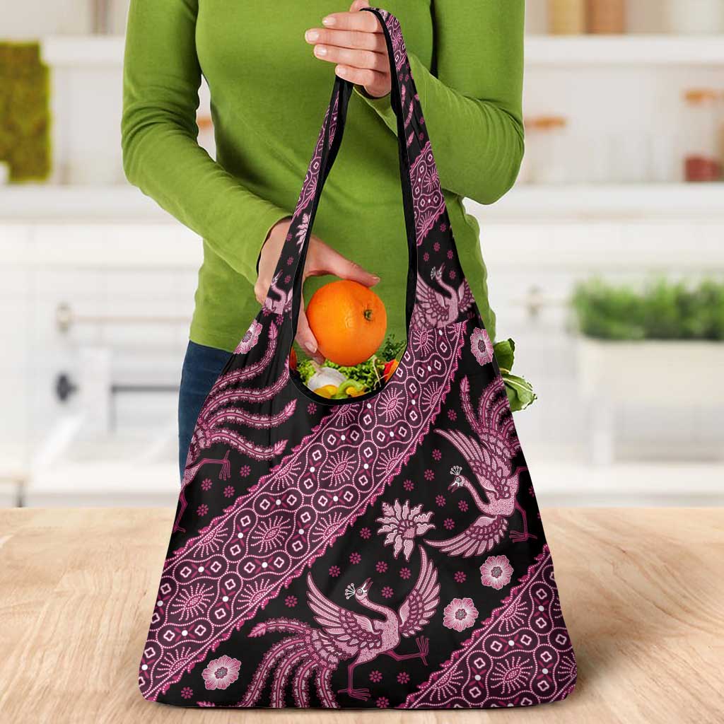 Indonesia Batik Pattern Grocery Bag Pink Version