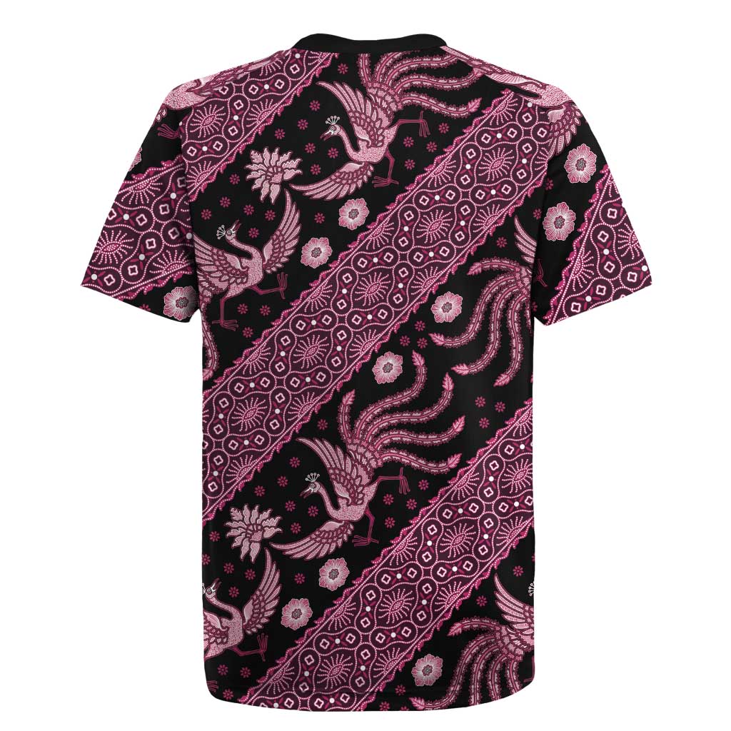 Indonesia Batik Pattern Rugby Jersey Pink Version