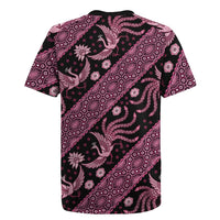 Indonesia Batik Pattern Rugby Jersey Pink Version