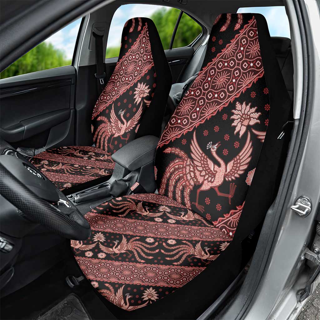 Indonesia Batik Pattern Car Seat Cover Red Version