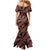 Indonesia Batik Pattern Mermaid Dress Red Version