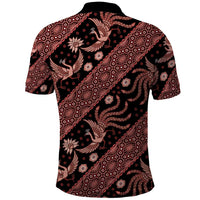 Indonesia Batik Pattern Polo Shirt Red Version