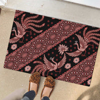Indonesia Batik Pattern Rubber Doormat Red Version