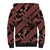 Indonesia Batik Pattern Sherpa Hoodie Red Version