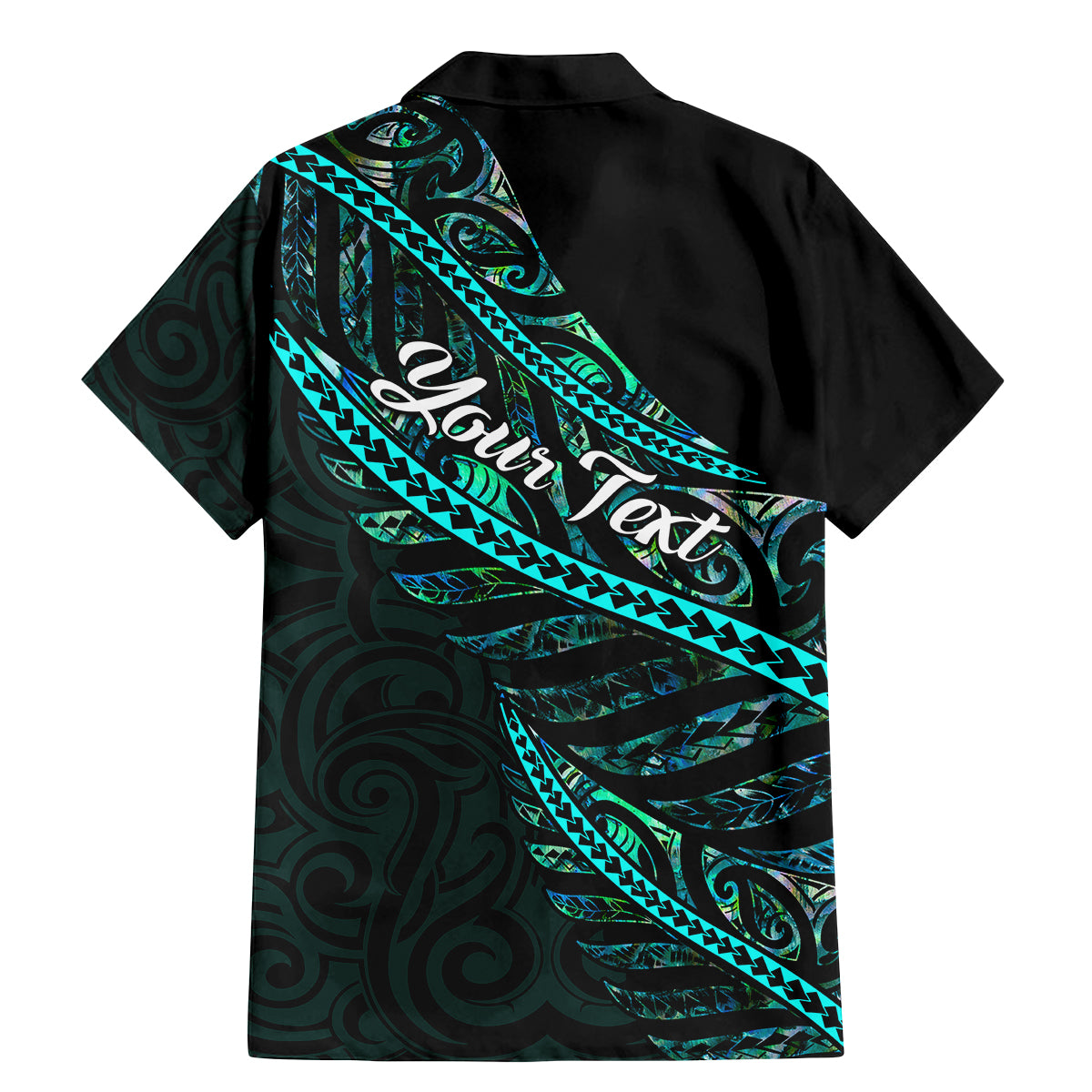 Personalised Aotearoa Family Matching Mermaid Dress and Hawaiian Shirt Silver Fern Mix Paua Shell Polynesian Pattern LT01 - Polynesian Pride