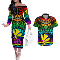 personalised-hawaii-couples-matching-off-the-shoulder-long-sleeve-dress-and-hawaiian-shirt-kanaka-maoli-kakau-2023-national-coming-out-day