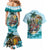 Personalized Aloha Hawaii Skeleton Couples Matching Mermaid Dress and Hawaiian Shirt Tropical Summer Vibe