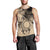 Cook Islands Turtle Men Tank Top Stars and Hibiscus - Beige