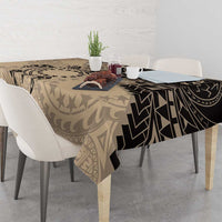 Cook Islands Turtle Tablecloth Stars and Hibiscus - Beige LT01 - Polynesian Pride