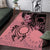 Cook Islands Turtle Area Rug Stars and Hibiscus - Pink