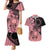 Cook Islands Turtle Couples Matching Mermaid Dress and Hawaiian Shirt Stars and Hibiscus - Pink