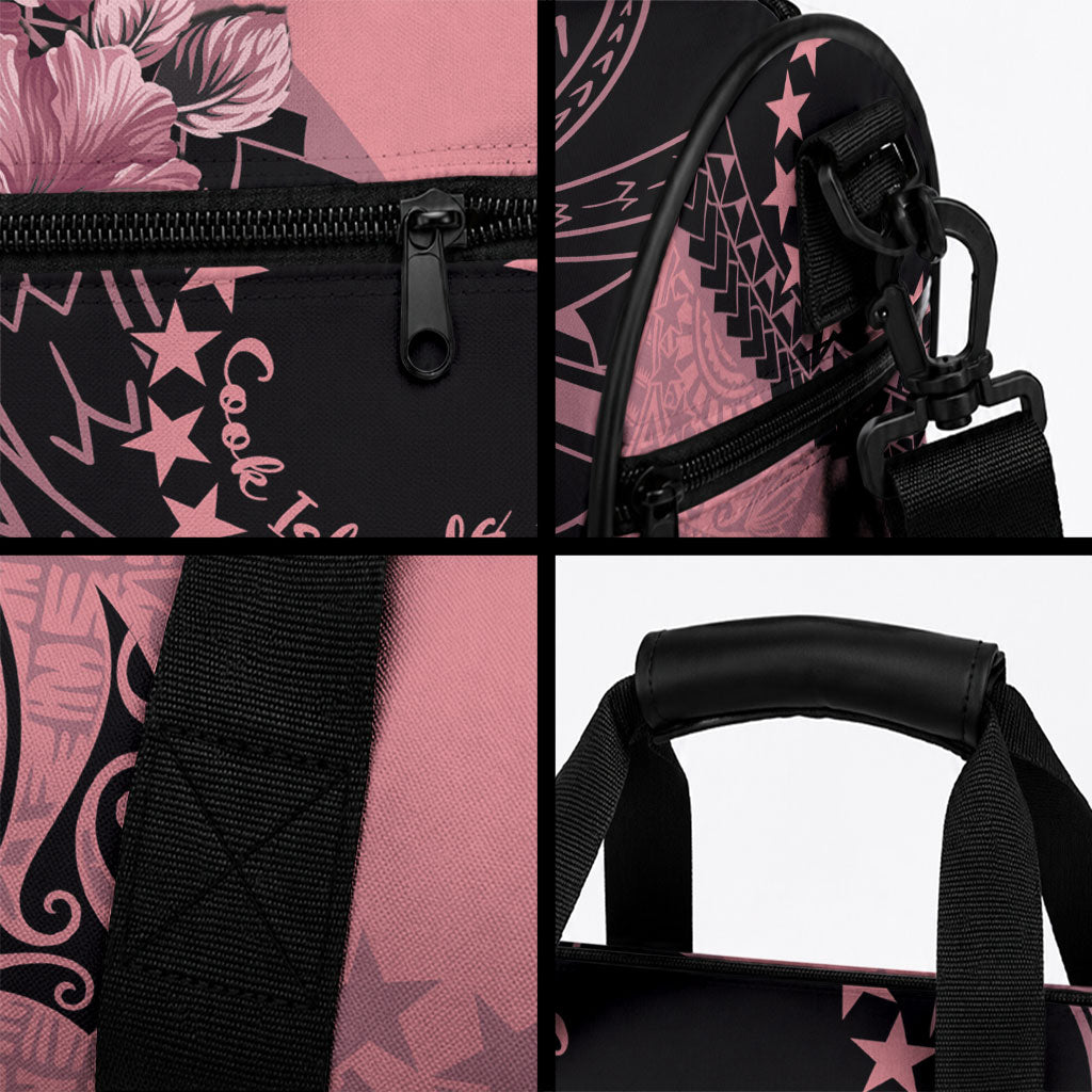 Cook Islands Turtle Duffle Bag Stars and Hibiscus - Pink LT01 - Polynesian Pride