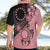 Cook Islands Turtle Hawaiian Shirt Stars and Hibiscus - Pink