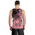 Cook Islands Turtle Men Tank Top Stars and Hibiscus - Pink