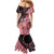 Cook Islands Turtle Mermaid Dress Stars and Hibiscus - Pink