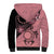 Cook Islands Turtle Sherpa Hoodie Stars and Hibiscus - Pink