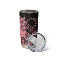 Cook Islands Turtle Tumbler Cup Stars and Hibiscus - Pink