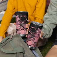 Cook Islands Turtle Tumbler Cup Stars and Hibiscus - Pink