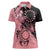 Cook Islands Turtle Women Polo Shirt Stars and Hibiscus - Pink