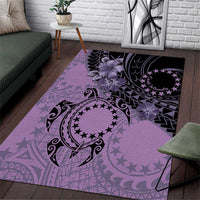 Cook Islands Turtle Area Rug Stars and Hibiscus - Purple LT01 Purple - Polynesian Pride