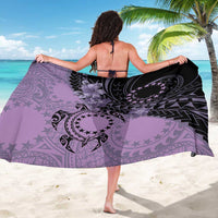 Cook Islands Turtle Sarong Stars and Hibiscus - Purple