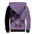 Cook Islands Turtle Sherpa Hoodie Stars and Hibiscus - Purple