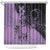 Cook Islands Turtle Shower Curtain Stars and Hibiscus - Purple