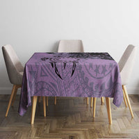 Cook Islands Turtle Tablecloth Stars and Hibiscus - Purple LT01 - Polynesian Pride