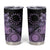 Cook Islands Turtle Tumbler Cup Stars and Hibiscus - Purple