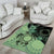 Cook Islands Turtle Area Rug Stars and Hibiscus - Green