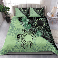 Cook Islands Turtle Bedding Set Stars and Hibiscus - Green