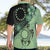 Cook Islands Turtle Hawaiian Shirt Stars and Hibiscus - Green