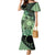 Cook Islands Turtle Mermaid Dress Stars and Hibiscus - Green