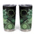 Cook Islands Turtle Tumbler Cup Stars and Hibiscus - Green