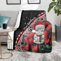 New Zealand Christmas Meri Kirihimete Blanket Santa Hei Tiki Pohutukawa