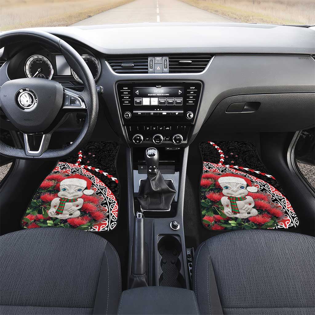 New Zealand Christmas Meri Kirihimete Car Mats Santa Hei Tiki Pohutukawa