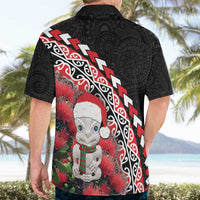 New Zealand Christmas Meri Kirihimete Hawaiian Shirt Santa Hei Tiki Pohutukawa