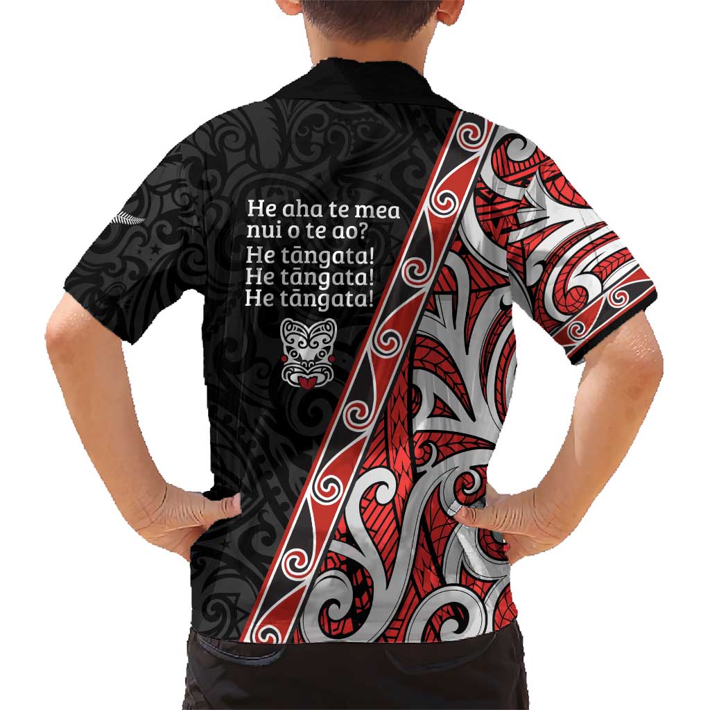 Aotearoa Toitu Te Tiriti Kid Hawaiian Shirt Honour The Treaty New Zealand LT01 - Polynesian Pride