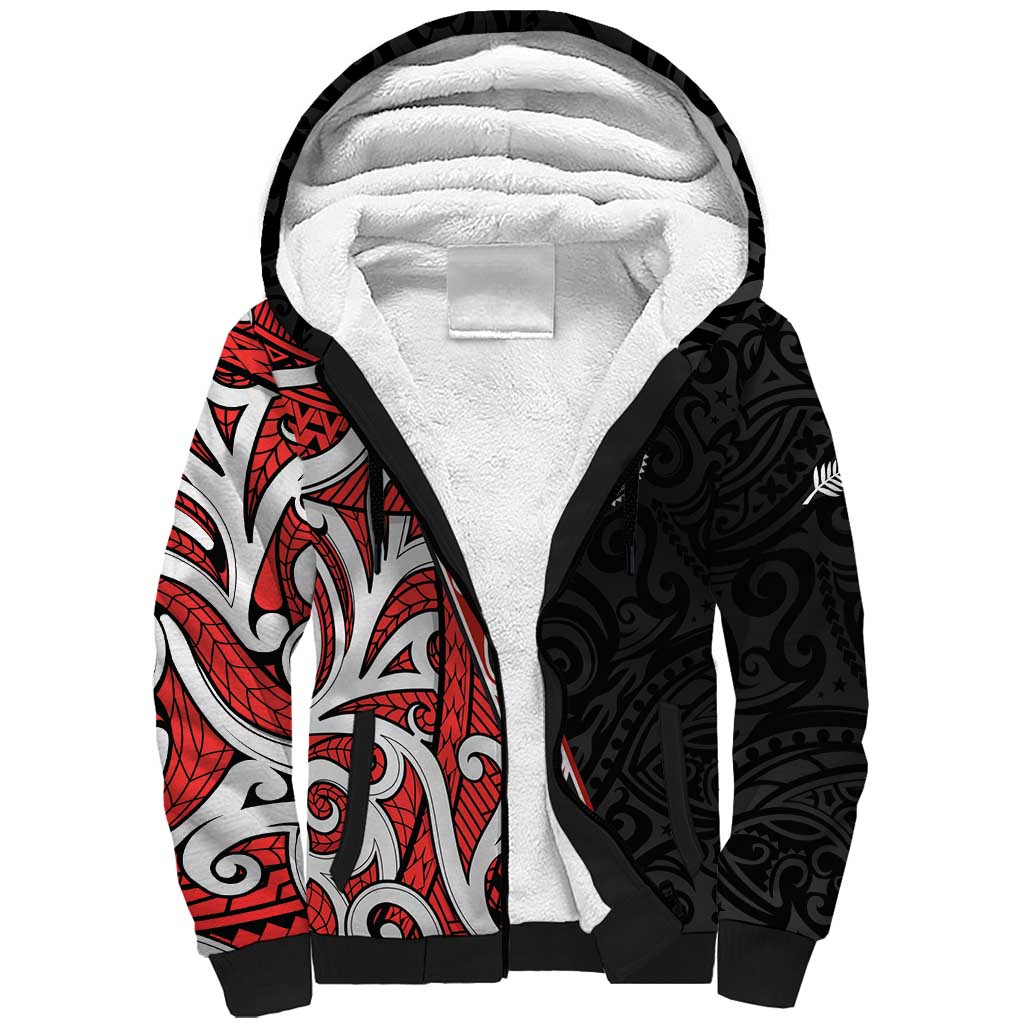 Aotearoa Toitu Te Tiriti Sherpa Hoodie Honour The Treaty New Zealand LT01 Unisex Black - Polynesian Pride