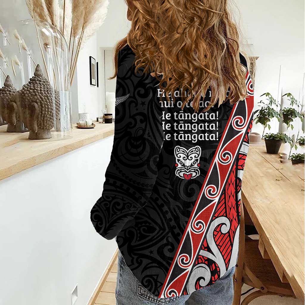 Aotearoa Toitu Te Tiriti Women Casual Shirt Honour The Treaty New Zealand LT01 - Polynesian Pride