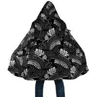 Grayscale Monstera Cloak Polynesian Tribal Pattern - Polynesian Pride